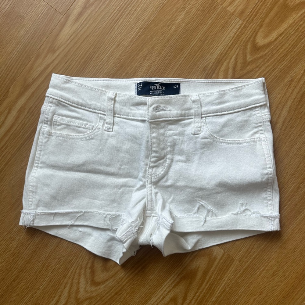 Hollister Women's White Jean Shorts